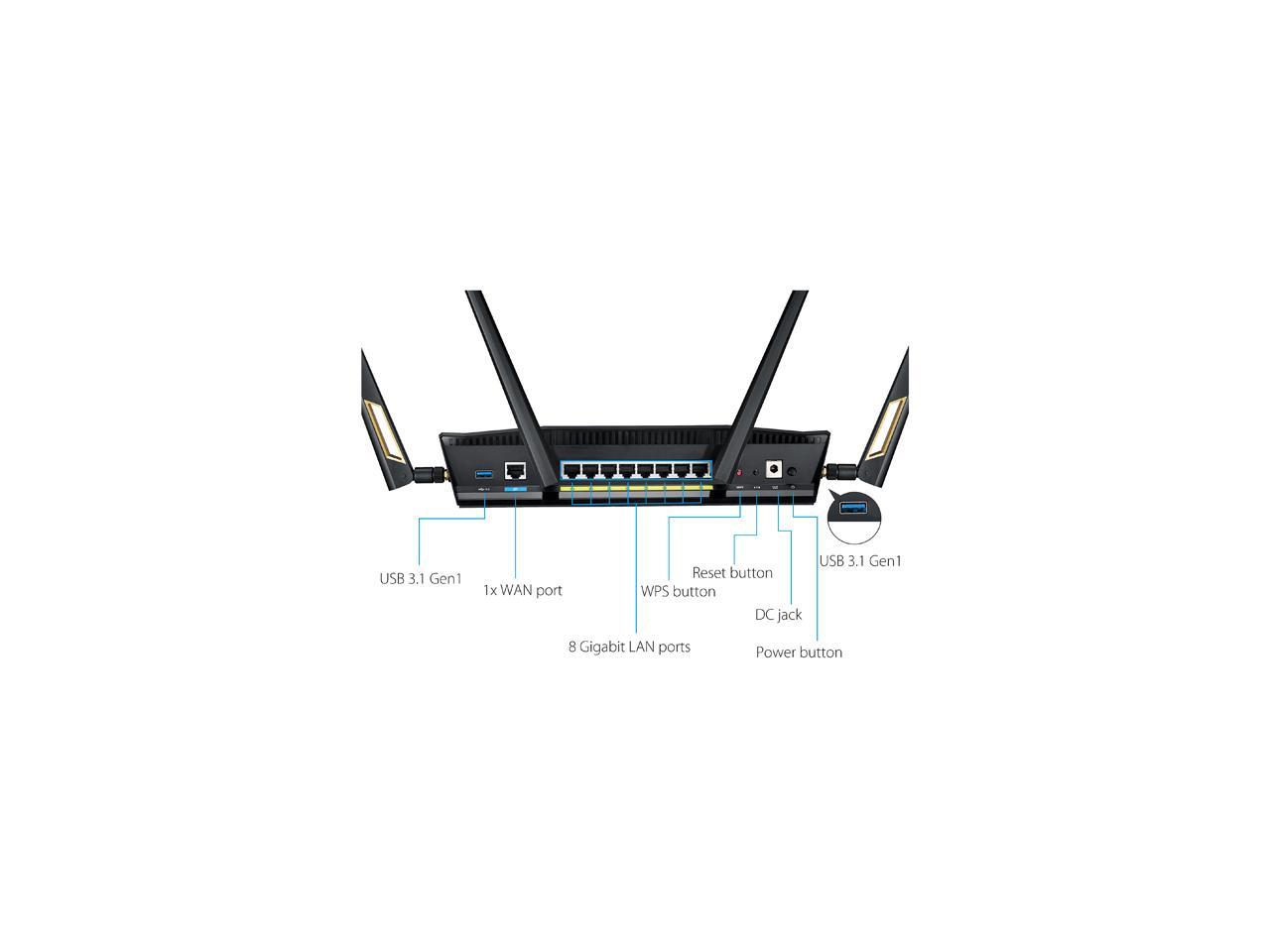 ASUS AX6000 Dual-band WiFi 6 Gaming Router, game acceleration, Mesh WiFi support, Lifetime Free Internet Security, Gamer Private Network, Mobile Game Boost, Streaming & Gaming
