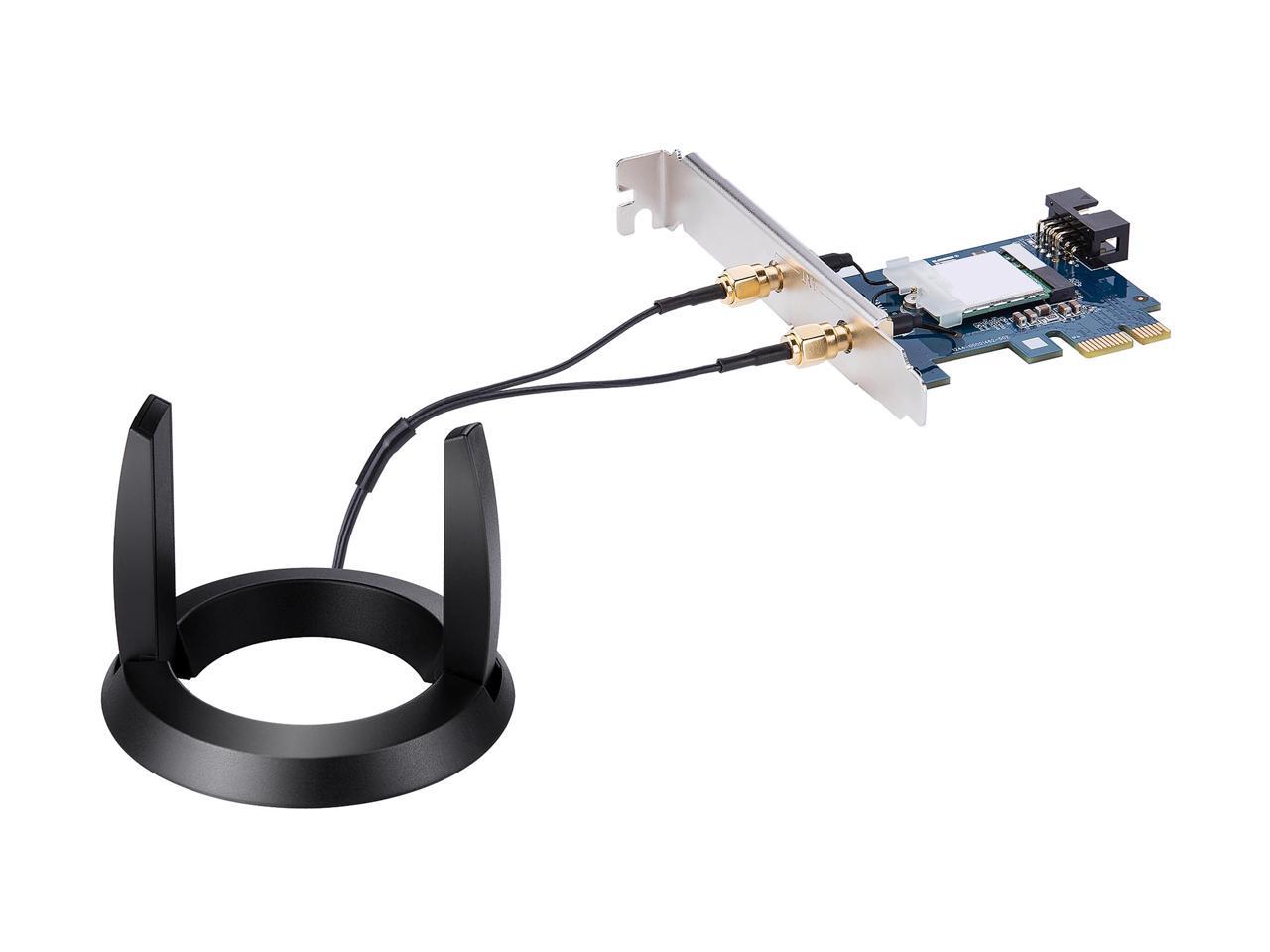 ASUS Dual Band 802.11AC Wireless-AC2100 PCI-E Bluetooth 5 Gigabit Wi-Fi Adapter, 160MHz Support