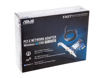 ASUS Dual Band 802.11AC Wireless-AC2100 PCI-E Bluetooth 5 Gigabit Wi-Fi Adapter, 160MHz Support