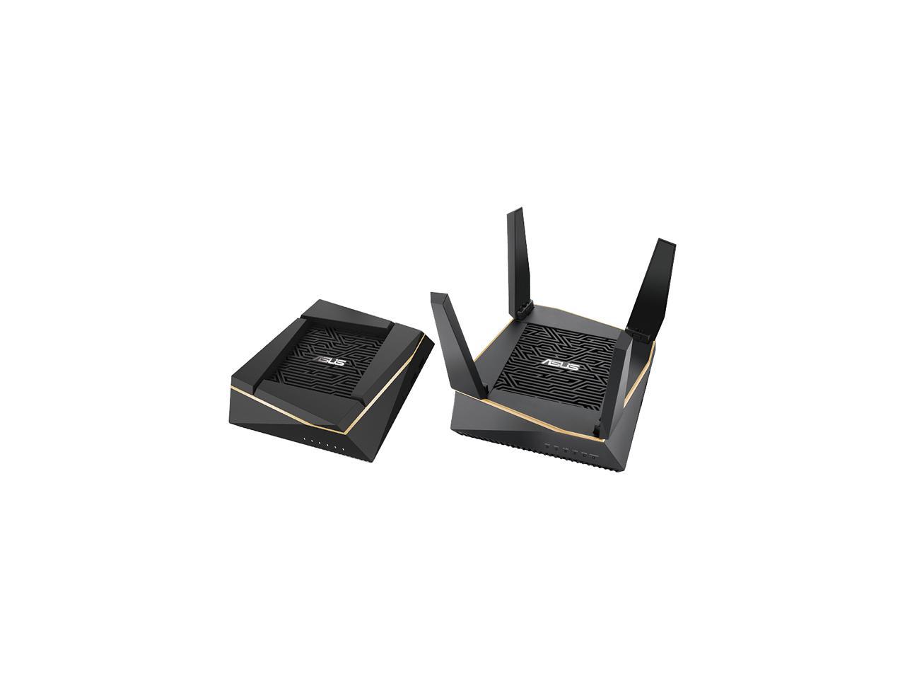 ASUS RT-AX92U AX6100 Tri-Band Wi-Fi 6 Mesh Router with 802.11Ax, Lifetime AiProtection Security by Trend Micro, AiMesh Compatible, Adaptive QoS & Parental Control