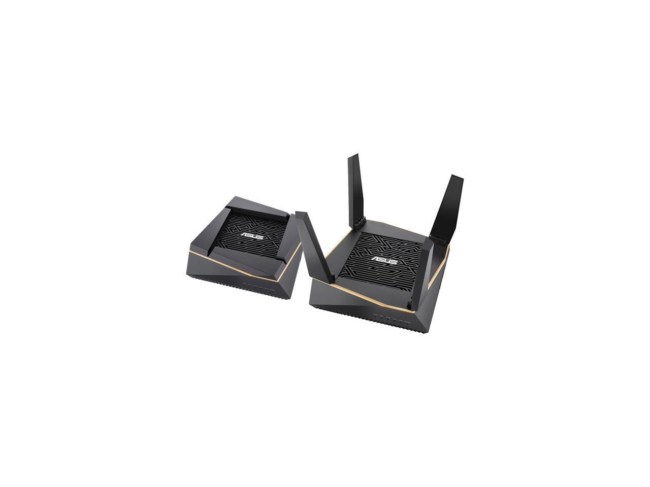 ASUS RT-AX92U AX6100 Tri-Band Wi-Fi 6 Mesh Router with 802.11Ax, Lifetime AiProtection Security by Trend Micro, AiMesh Compatible, Adaptive QoS & Parental Control
