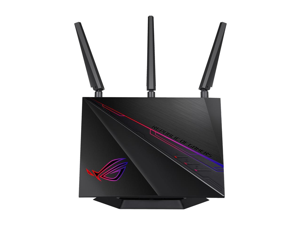 ASUS ROG (GT-AC2900) Dual-Band Wireless Gigabit Wi-Fi Gaming Router - GeForce NOW Optimization with Triple-Level Game Acceleration, 4 x LAN, 1 x USB 3.0, 1 x USB 2.0 Compatible with AiMesh