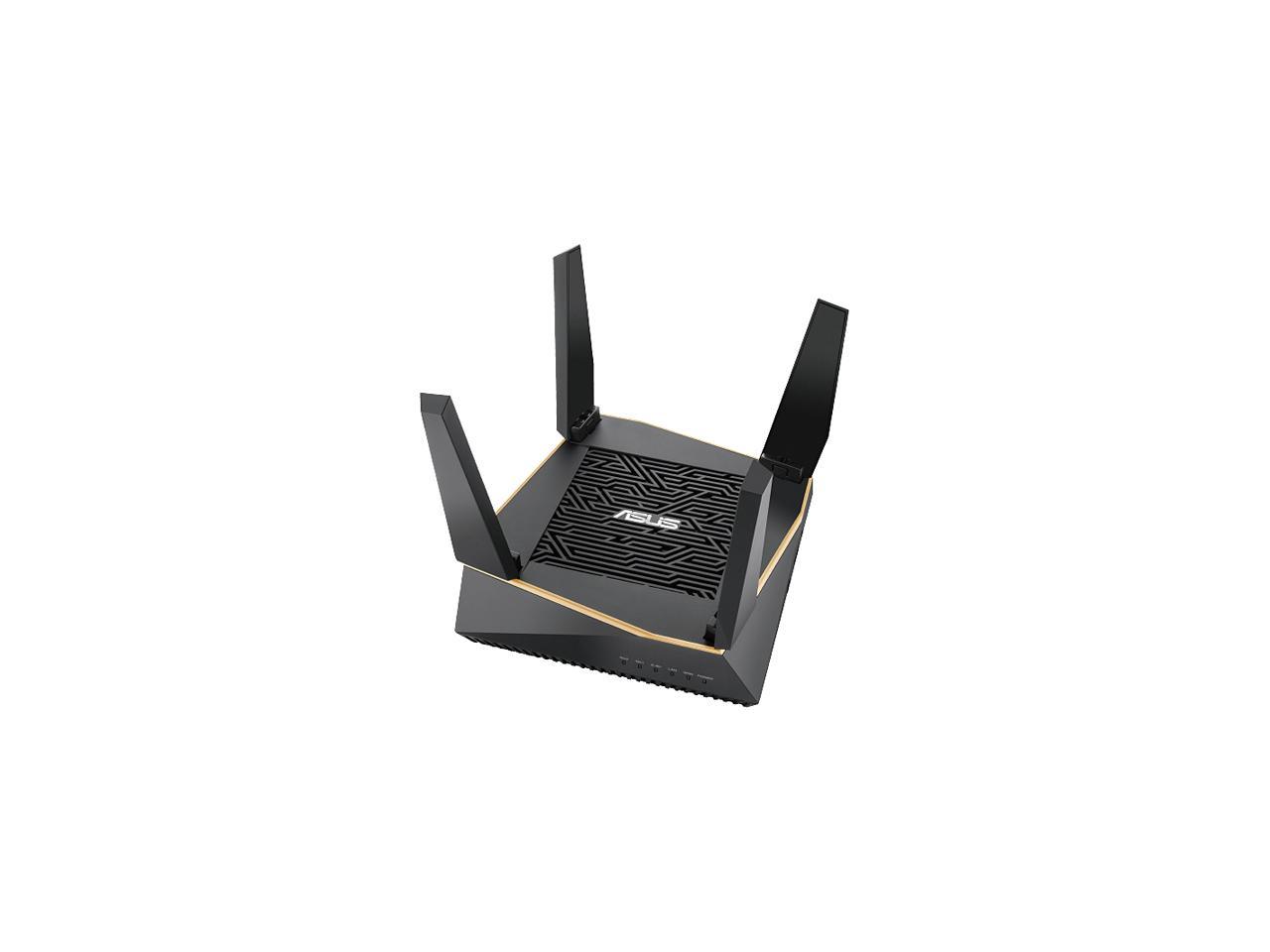 Asus RT-AX92U AX6100 Tri-Band Wi-Fi 6 Mesh Router with 802.11Ax, AiMesh Compatible, Adaptive Qos and Parental Control - A Certified for Humans Device