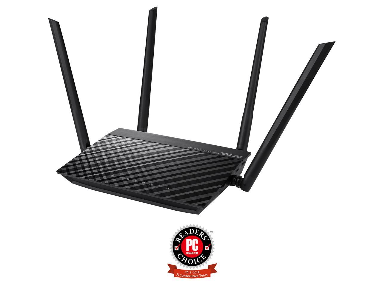 ASUS RT-AC1200GE AC1200 Dual Band WiFi Router, Parental Control, MU-MIMO, 4 x Gigabit LAN ports, VPN, Gaming & 4K Streaming