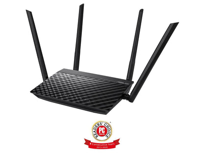 ASUS RT-AC1200 V2 AC1200 Dual Band WiFi Router, Easy 3-step setup, 4 LAN ports, Gaming & Streaming
