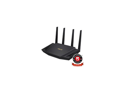ASUS RT-AX3000 Dual Band WiFi Router, WiFi 6, 802.11ax, Lifetime Internet Security, support AiMesh Whole-home WiFi, 4 x 1Gb LAN ports, USB 3.0, MU-MIMO, OFDMA, VPN