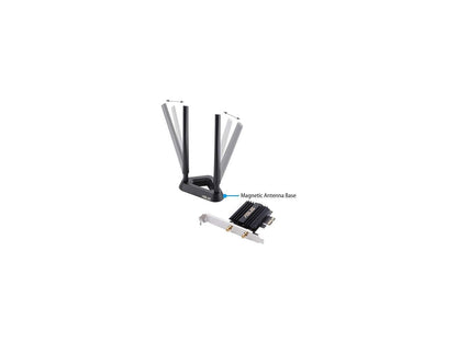 ASUS PCE-AX58BT AX3000 Dual Band PCI-E WiFi 6 (802.11ax) Adapter IEEE 802.11 ax, Bluetooth 5.0 PCI Express AX 3000 (2402Mbps+574Mbps) Wireless Data Rates