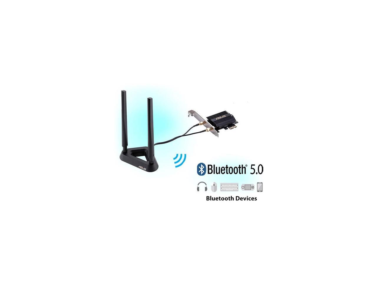 ASUS PCE-AX58BT AX3000 Dual Band PCI-E WiFi 6 (802.11ax) Adapter IEEE 802.11 ax, Bluetooth 5.0 PCI Express AX 3000 (2402Mbps+574Mbps) Wireless Data Rates