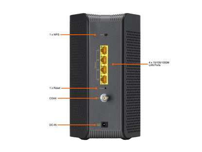 ASUS AX6000 WiFi 6 Cable Modem Wireless Router Combo (CM-AX6000) - Dual Band, DOCSIS 3.1, Gigabit Internet Support, Approved by Comcast Xfinity and Spectrum, 160MHz Bandwidth, 4K Video Playback, OFDMA, MU-MIMO