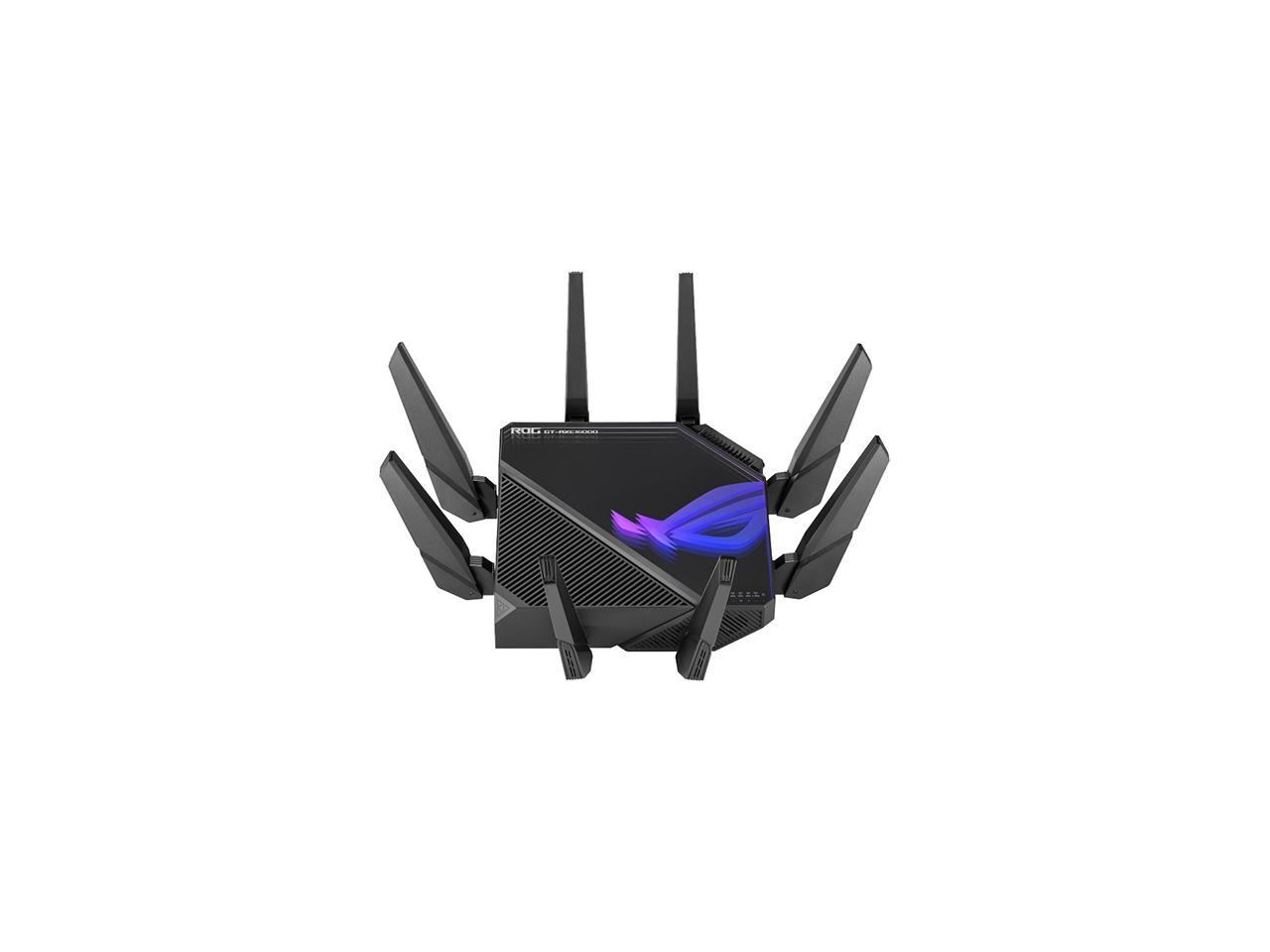 ASUS ROG Rapture WiFi 6E Gaming Router (GT-AXE16000) - Quad-Band, 6 GHz Ready, Dual 10G Ports, 2.5G WAN Port, AiMesh Support, Triple-level Game Acceleration, Lifetime Internet Security, Instant Guard