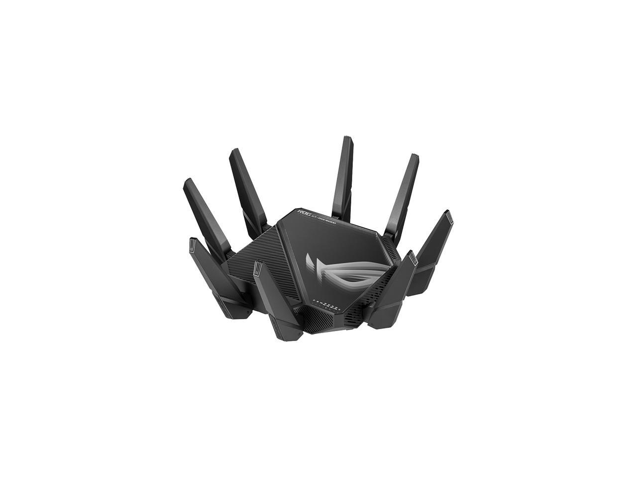 ASUS ROG Rapture WiFi 6E Gaming Router (GT-AXE16000) - Quad-Band, 6 GHz Ready, Dual 10G Ports, 2.5G WAN Port, AiMesh Support, Triple-level Game Acceleration, Lifetime Internet Security, Instant Guard