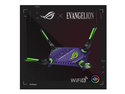 ASUS ROG Rapture GT-AX6000 EVA Edition Dual-Band WiFi 6 Gaming Router, Dual 2.5G WAN/LAN ports, WAN aggregation, Triple-Level Game Acceleration, AiMesh Compatible