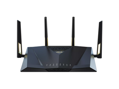 ASUS RT-AX88U PRO AX6000 Dual Band WiFi 6 Router, Dual 2.5G Port, WPA3, Parental Control, Adaptive QoS, Port Forwarding, WAN aggregation, lifetime internet security and AiMesh support
