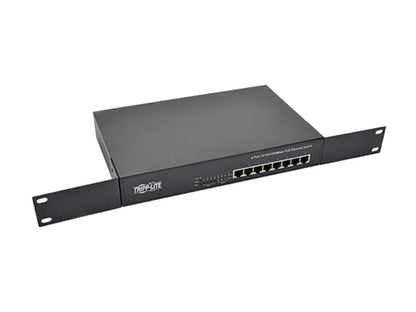 Tripp Lite 8-Port Rack-Mount/Desktop Gigabit Ethernet Unmanaged Switch with PoE, 10/100/1000 Mbps, 1URM (NG8POE)