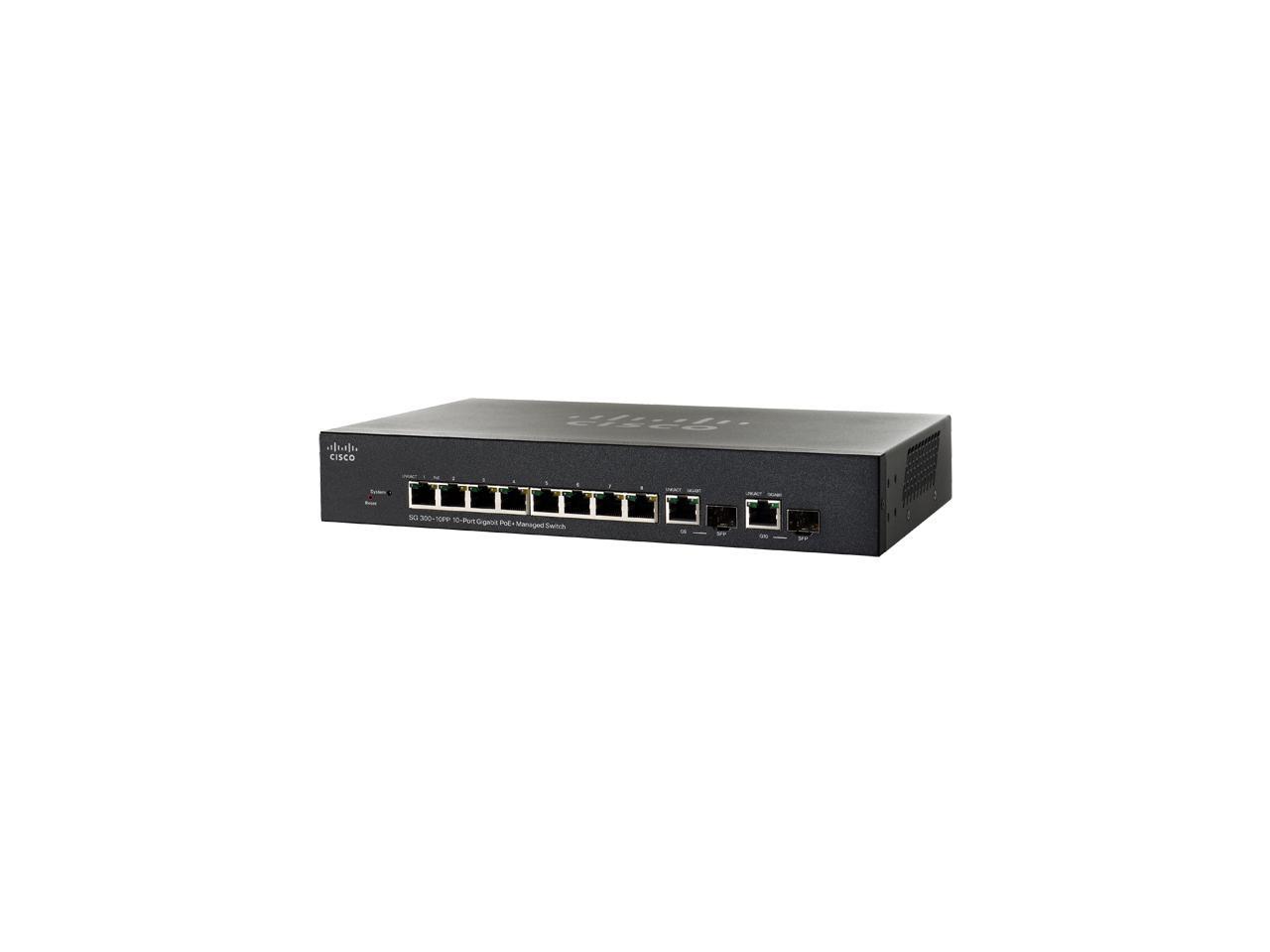 Cisco SG300-10PP 10-port Gigabit PoE+ Managed Switch