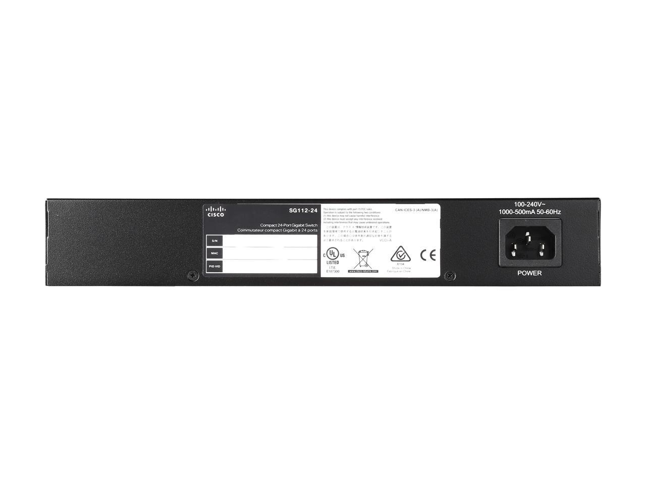 CISCO SG112-24 Compact 24-Port Unmanaged Gigabit Switch