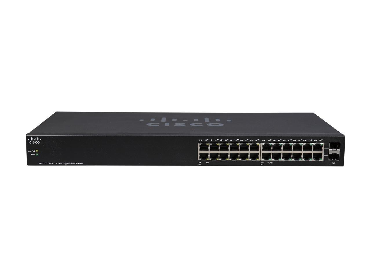 CISCO SG110-24HP 24-Port PoE Unmanaged Gigabit Switch