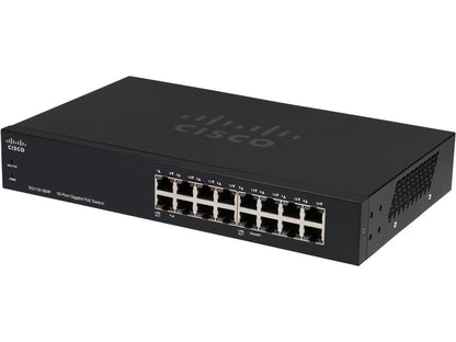 CISCO SG110-16HP 16-Port PoE Unmanaged Gigabit Switch