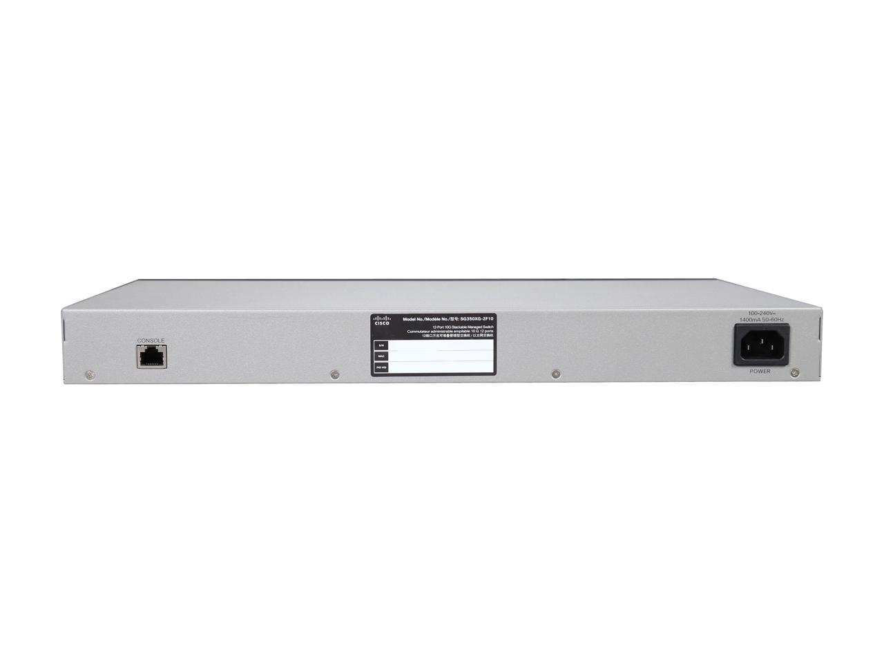 Cisco SMB SG350XG-2F10-K9 12 Port Stackable Managed 10 Gb Ethernet Switch