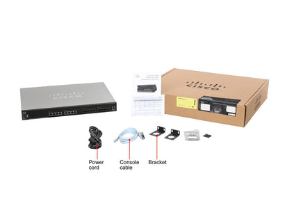 Cisco SMB SG550XG-8F8T-K9 16 Port Stackable Managed Ethernet Switch 10 Gb Ethernet Switch