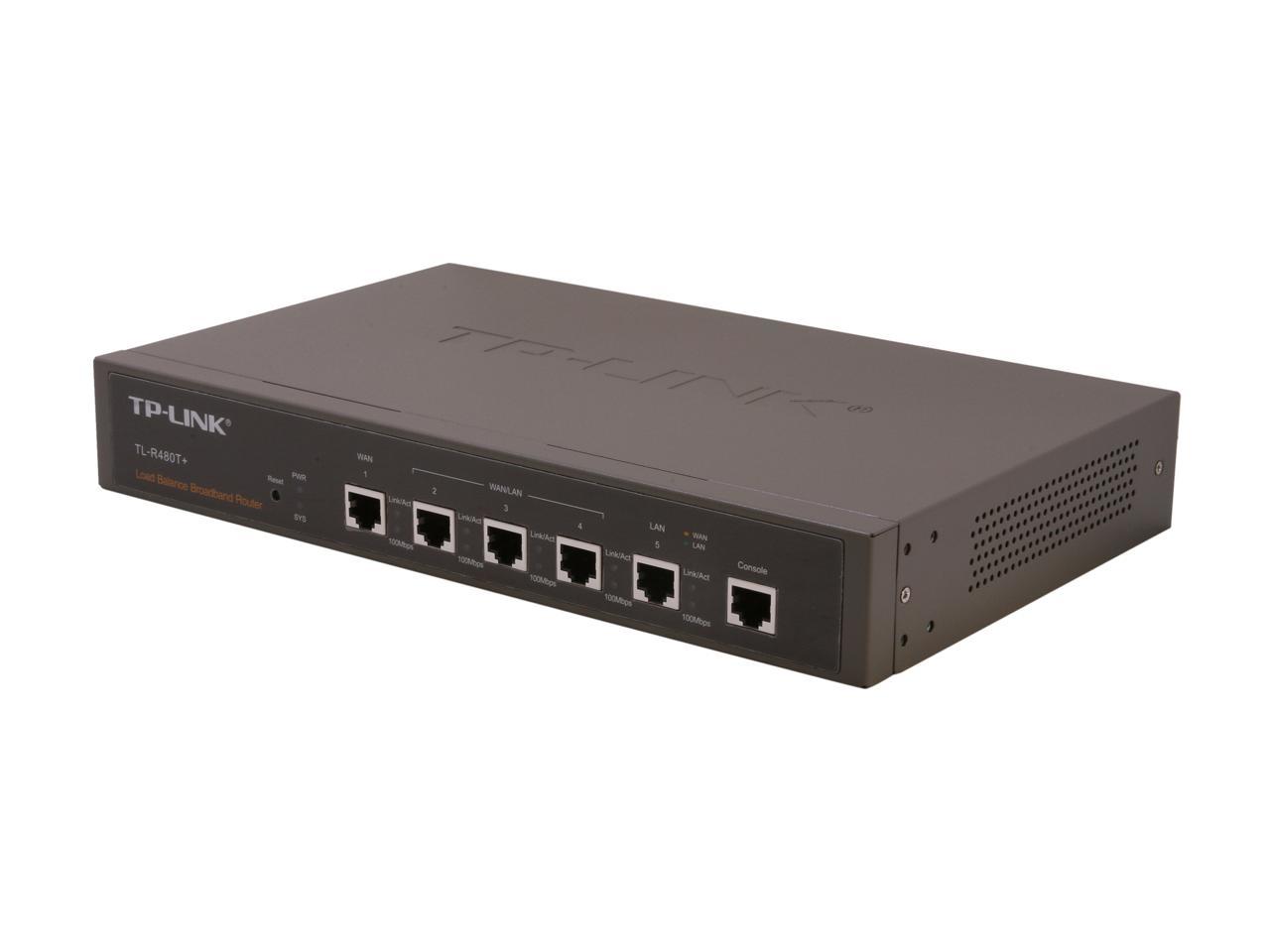 TP-LINK TL-R480T+ Load Balance Broadband Router 10/100Mbps 1 fixed WAN port, 1 fixed LAN port and 3 changeable WAN/LAN port