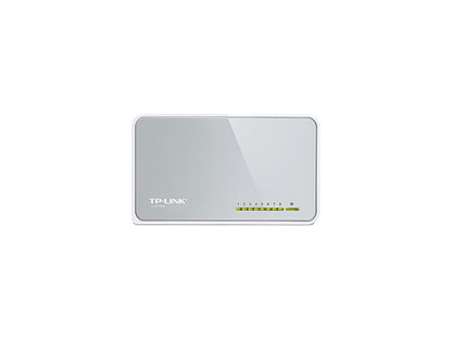TP-Link 8 Port 10/100Mbps Fast Ethernet Switch | Desktop Ethernet Splitter | Ethernet Hub | Plug and Play | Fanless Quiet | Desktop Design | Green Technology | Unmanaged (TL-SF1008D)