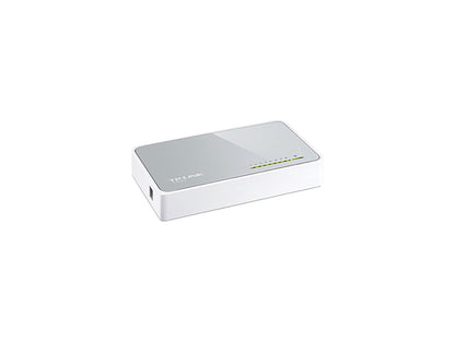 TP-Link 8 Port 10/100Mbps Fast Ethernet Switch | Desktop Ethernet Splitter | Ethernet Hub | Plug and Play | Fanless Quiet | Desktop Design | Green Technology | Unmanaged (TL-SF1008D)