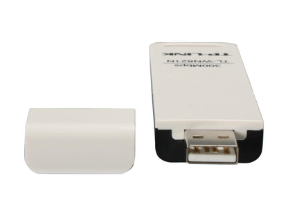 TP-LINK TL-WN821N Wireless N300 USB Adapter, 300 Mbps, w/ WPS Button IEEE 802.1b/g/n, WEP / WPA / WPA2, Plug & Play in Windows 10 (32 bit & 64 bit)