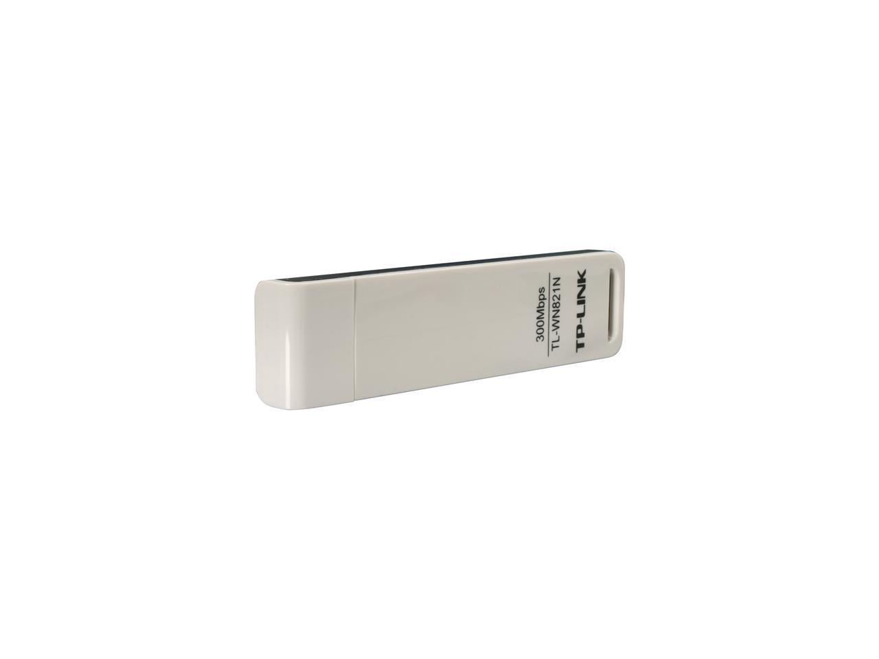 TP-LINK TL-WN821N Wireless N300 USB Adapter, 300 Mbps, w/ WPS Button IEEE 802.1b/g/n, WEP / WPA / WPA2, Plug & Play in Windows 10 (32 bit & 64 bit)