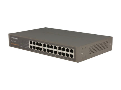 TP-LINK TL-SF1024D 10/100M 24-Port Unmanaged Switch, Metal Case, Desktop Design, Power-saving
