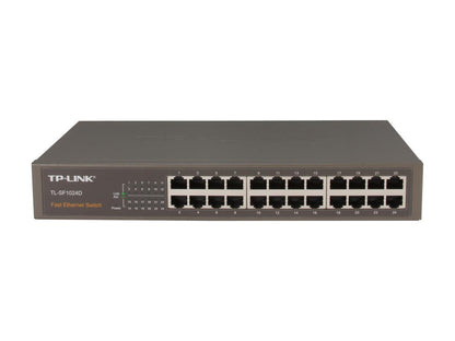 TP-LINK TL-SF1024D 10/100M 24-Port Unmanaged Switch, Metal Case, Desktop Design, Power-saving