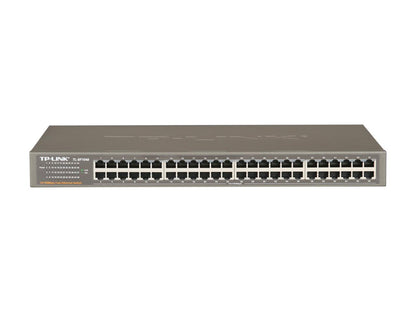 TP-Link 48-Port Fast Ethernet Unmanaged Switch | Plug and Play | Rackmount | Metal | Fanless | Limited Lifetime (TL-SF1048)
