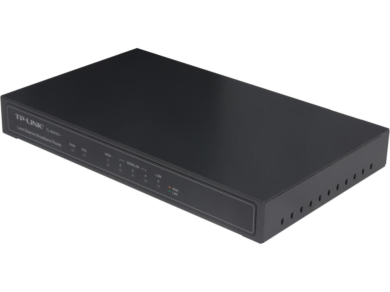 TP-Link TL-R470T+ Load Balance Broadband Router 1 x 10/100Mbps WAN Ports 1 x Fixed LAN, 3 x Changeable WAN/LAN LAN Ports
