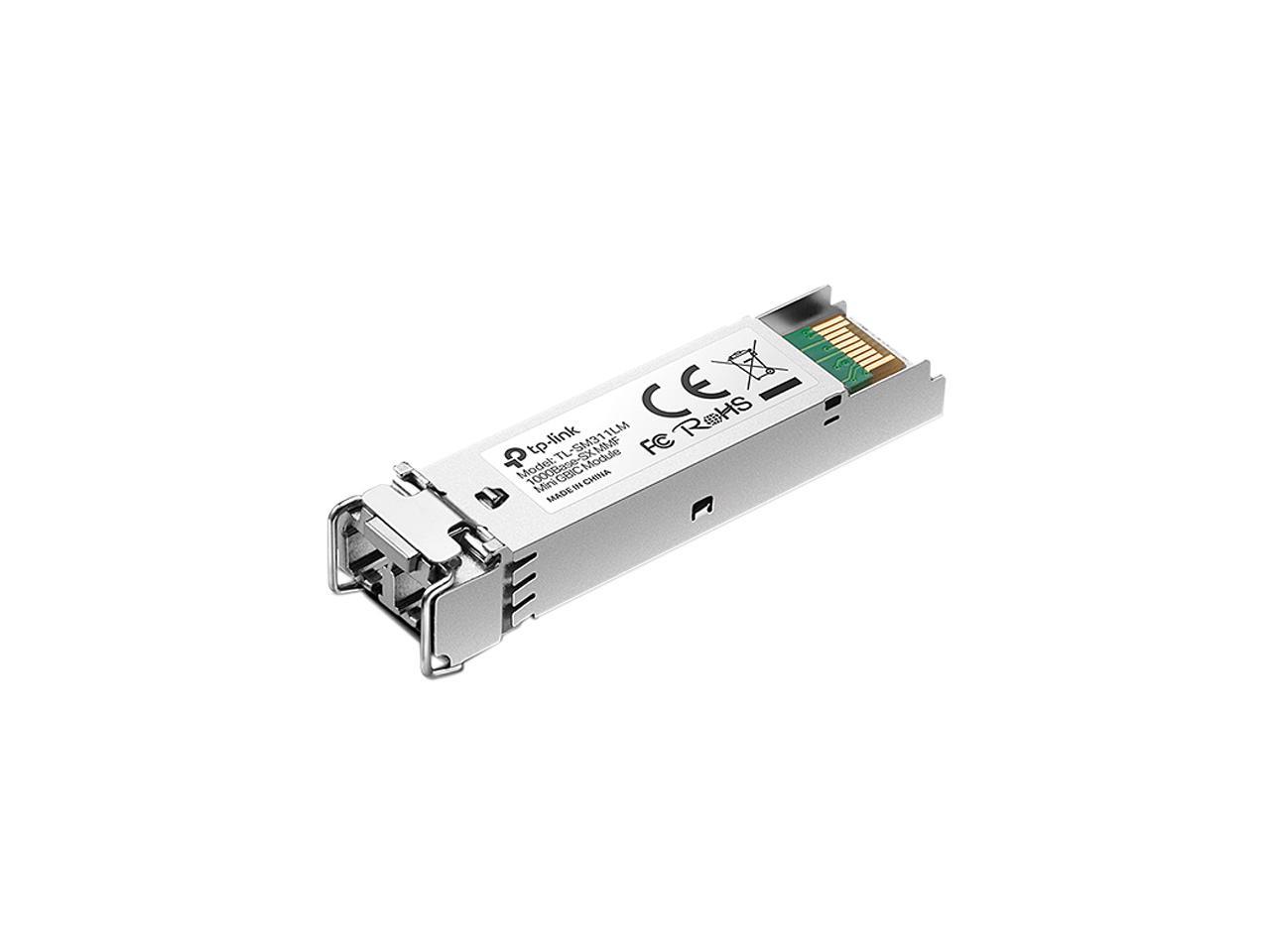 TP-LINK Gigabit SFP Module, 1000Base-SX Multi-mode Fiber Mini GBIC Module, Plug and Play, LC/UPC Interface, Up to 550/220m Distance (TL-SM311LM)