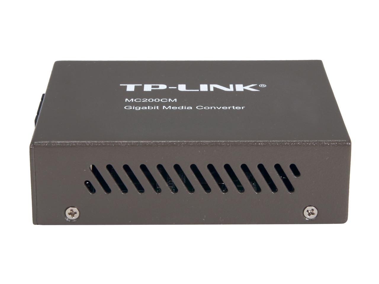TP-Link MC200CM Gigabit Ethernet Media Converter 1 Gbps 1 x 1000M SC port 1 x 1000M RJ45 port (Auto MDI/MDIX)