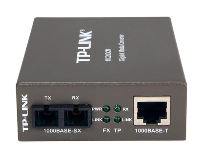 TP-Link MC200CM Gigabit Ethernet Media Converter 1 Gbps 1 x 1000M SC port 1 x 1000M RJ45 port (Auto MDI/MDIX)