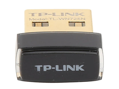 TP-LINK TL-WN725N Nano Wireless N150 Adapter, 150Mbps, IEEE 802.11b/g/n, WEP, WPA / WPA2, Plug & Play in Windows 10 (32 bit & 64 bit)