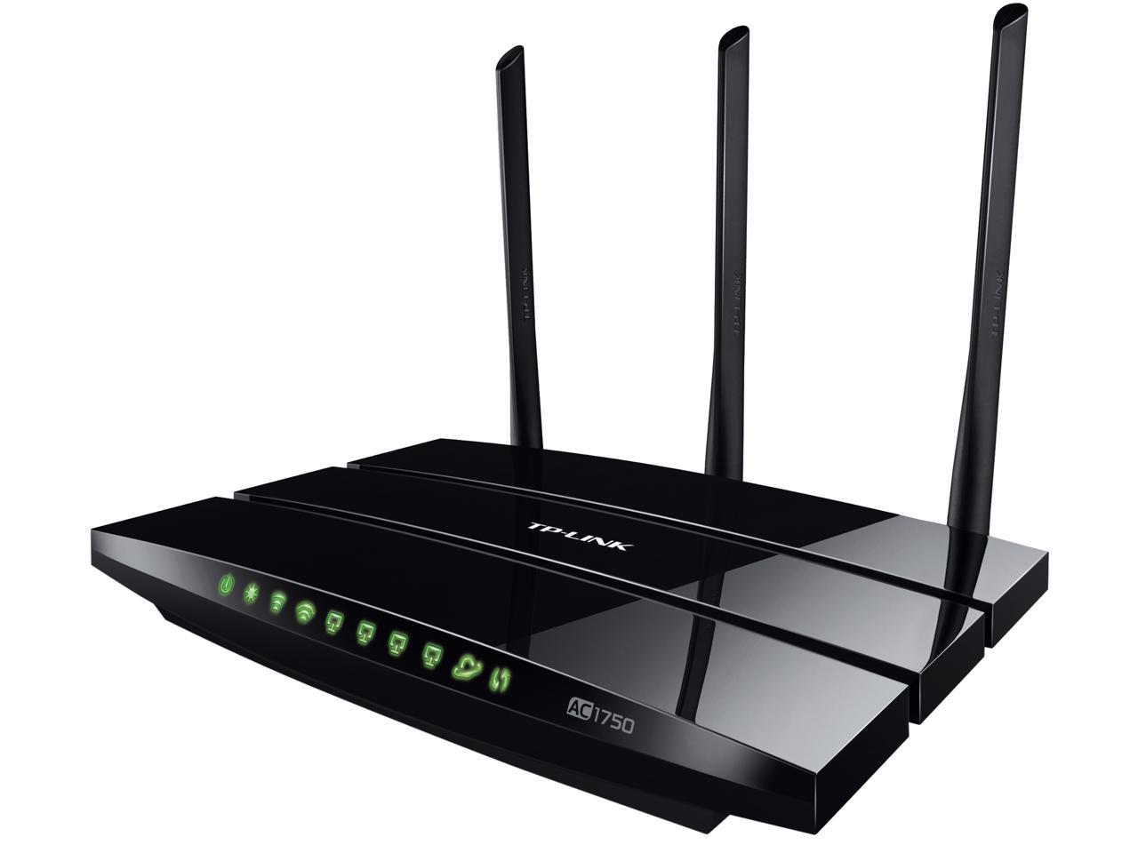 TP-LINK Archer C7 Wireless AC1750 Dual Band Gigabit Router, 450 Mbps on 2.4 GHz + 1300 Mbps on 5 GHz, 1 USB Port, IPv6, Guest Network