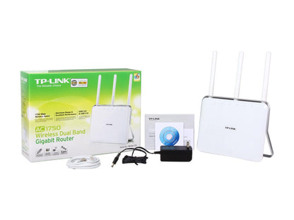 TP-LINK Archer C8 AC1750 Dual Band Wireless AC Gigabit Router, 2.4 GHz 450 Mbps+5 GHz 1350 Mbps, 1 x USB 2.0 Port & 1 x USB 3.0 Port, IPv6, Guest Network