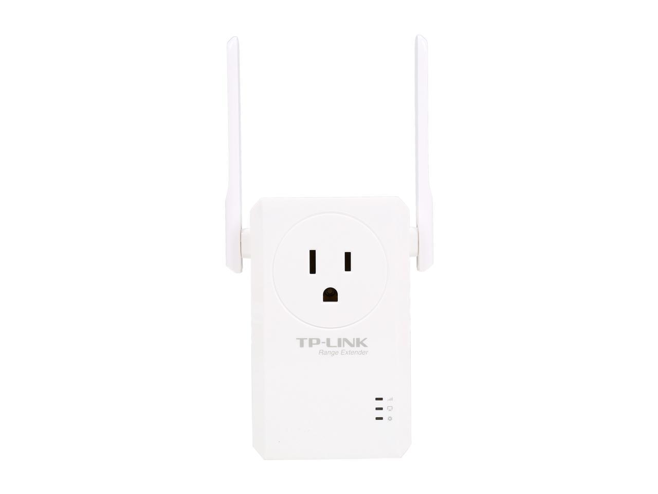 TP-Link TL-WA860RE 300 Mbps Universal Wi-Fi Range Extender / Repeater with Power Outlet Pass-through, Dual External Antennas, Wall Plug Design, One-button Setup, Smart Signal Indicator