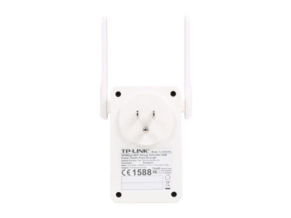 TP-Link TL-WA860RE 300 Mbps Universal Wi-Fi Range Extender / Repeater with Power Outlet Pass-through, Dual External Antennas, Wall Plug Design, One-button Setup, Smart Signal Indicator