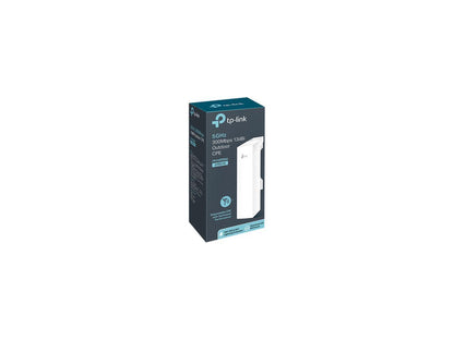TP-LINK CPE510 5GHz 300Mbps 15KM+ Long Range High Power Outdoor CPE/Access Point, 802.11n/a,dual-polarized 13dBi directional antenna, Passive POE