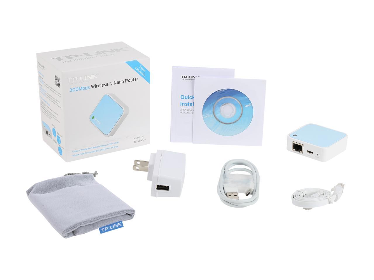 TP-LINK TL-WR802N N300 Wireless N Nano Router, Repeater, Client, AP, and Hotspot 5-In-1 Mode