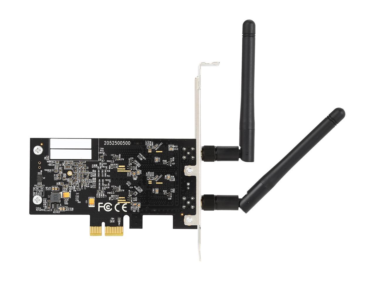 TP-Link Archer T6E AC1300 Wireless Dual Band PCI Express Adapter IEEE 802.11ac / n / a 5GHz, IEEE 802.11b / g / n 2.4GHz PCI Express 867 Mbps at 5 GHz 400 Mbps at 2.4 GHz Wireless Data Rates