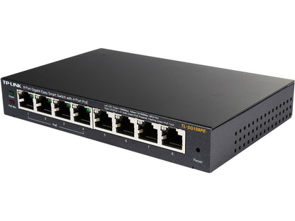 TP-LINK TL-SG108PE 8-Port Gigabit Easy Smart Switch with 4-Port PoE