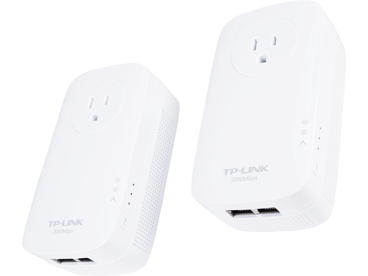 TP-Link Powerline Adapter AV2000 Mbps - Gigabit Port, Ethernet Over Power, Plug&Play, Power Saving, MU-MIMO, Noise Filtering(TL-PA9020P KIT)