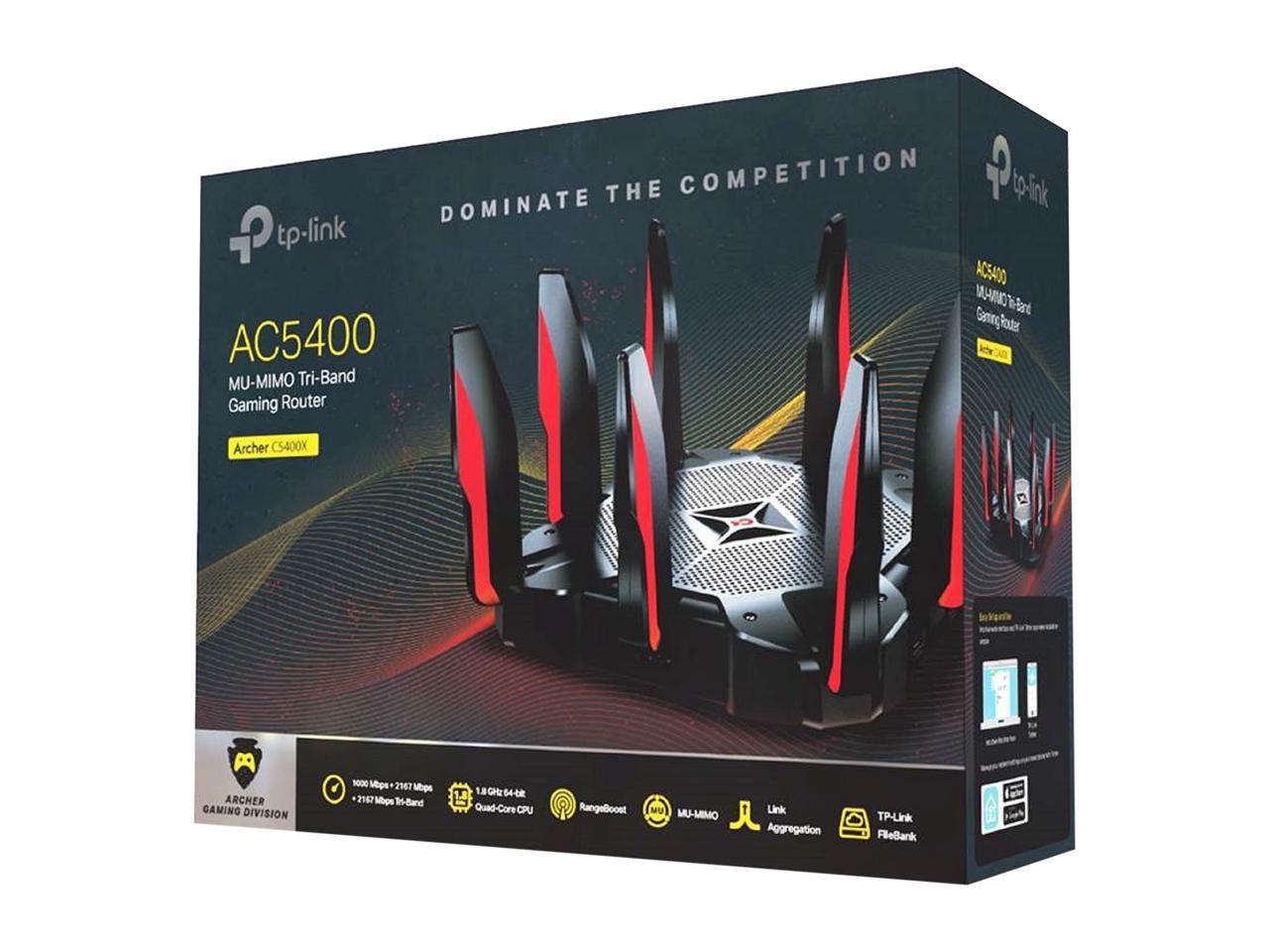 TP-LINK AC5400 MU-MIMO Tri-Band Wi-Fi Router with Comprehensive Network Security for Gaming and Entertainment (Archer C5400X)