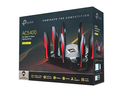 TP-LINK AC5400 MU-MIMO Tri-Band Wi-Fi Router with Comprehensive Network Security for Gaming and Entertainment (Archer C5400X)