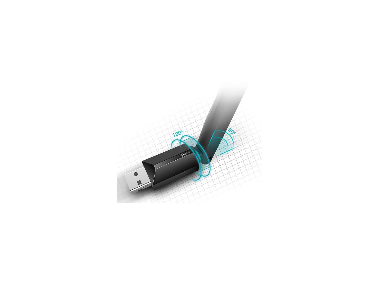 TP-Link ARCHER T2U PLUS AC600 High Gain Wireless Dual Band USB Adapter IEEE 802.11b/g/n 2.4 GHz, IEEE 802.11a/n/ac 5 GHz USB 2.0 600 Mbps (200 Mbps on 2.4 GHz, 433 Mbps on 5 GHz) Wireless Data Rates