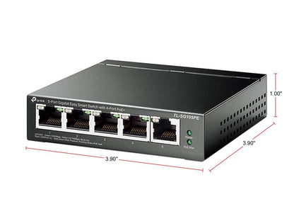 TP-Link TL-SG105PE 5-Port Gigabit Easy Smart Switch with 4-Port PoE+